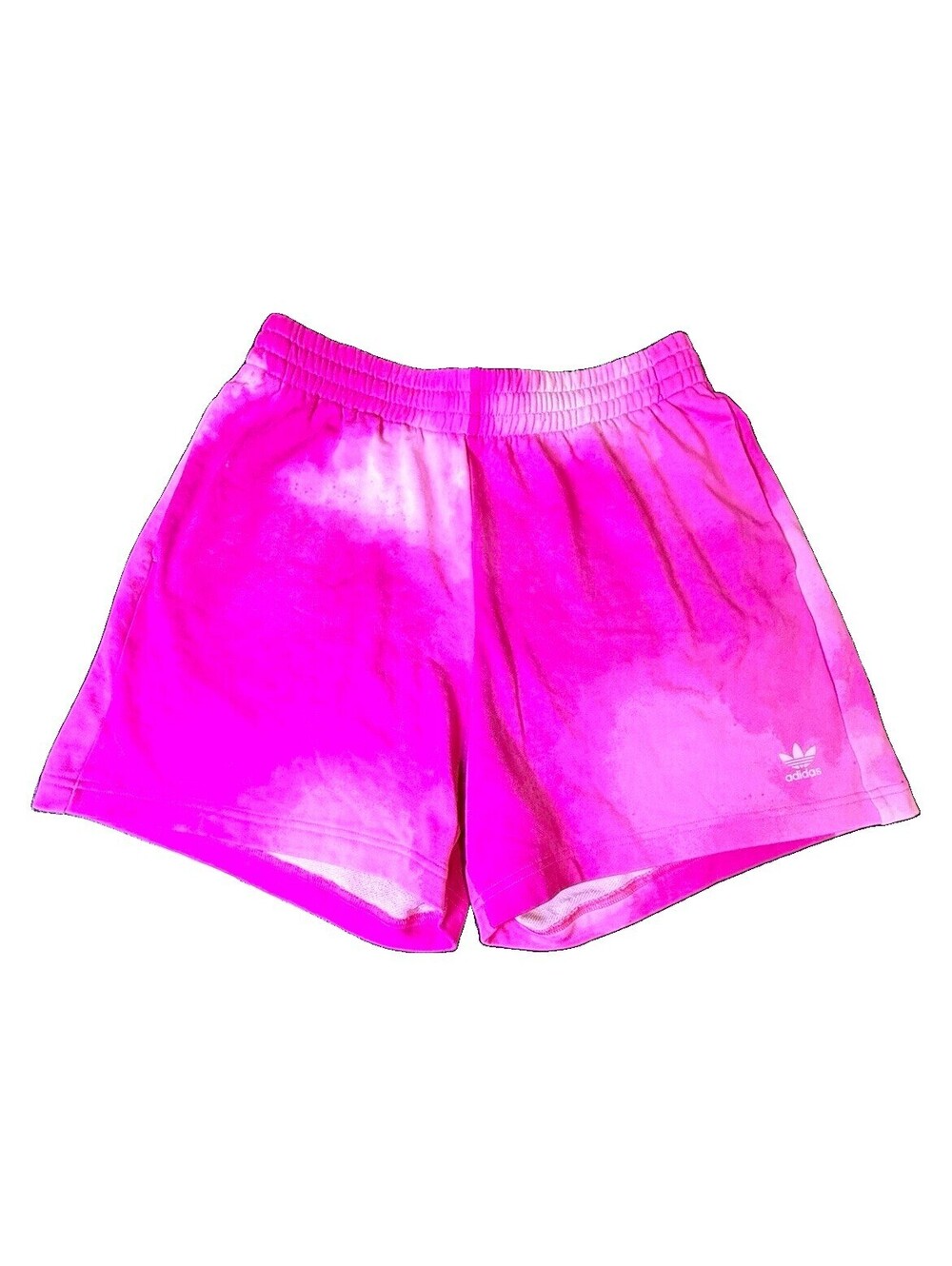 adidas Originals Womens Pink Tie-Dye Drawstring Logo Athletic Shorts 2XL